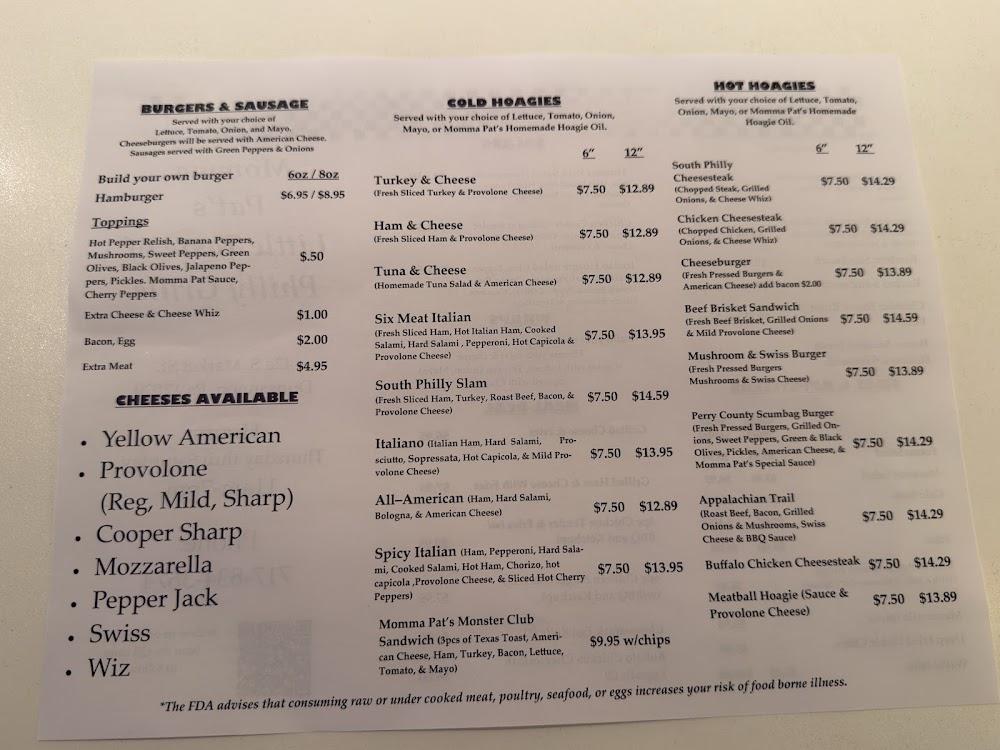 Momma Pat's A Little Taste of Philly Grille Menu image 3