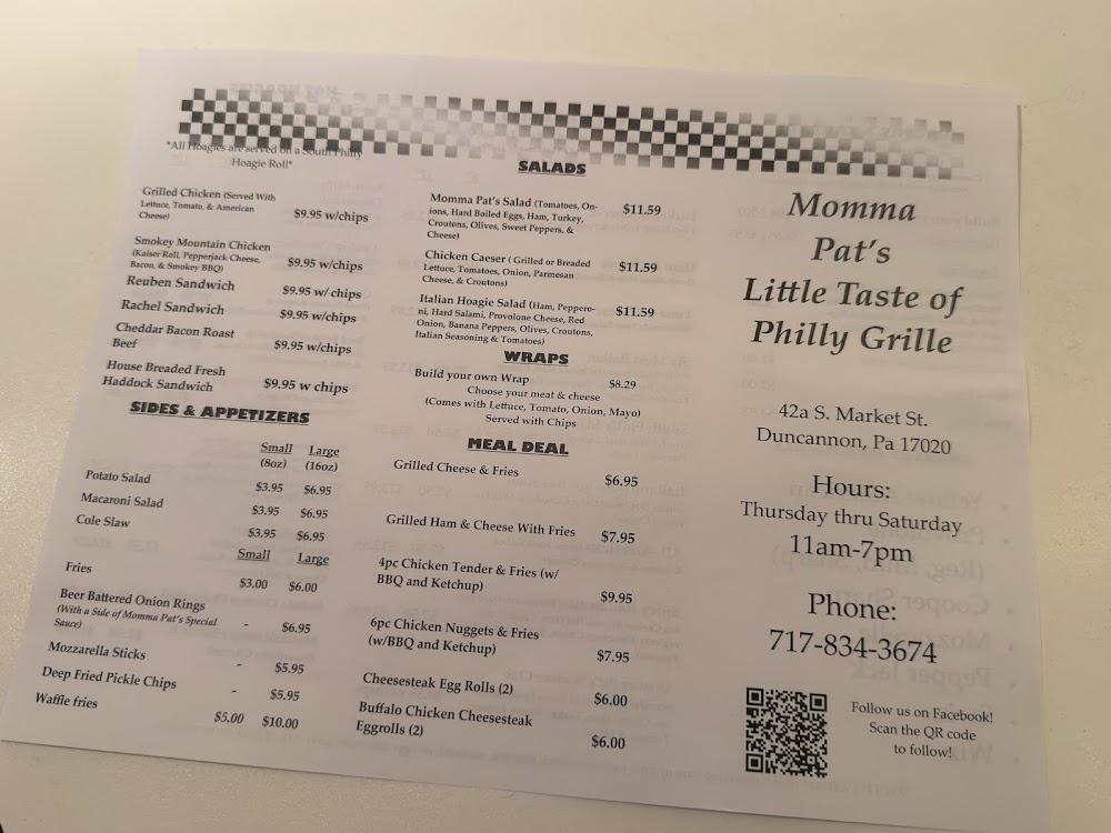 Momma Pat's A Little Taste of Philly Grille Menu image 4